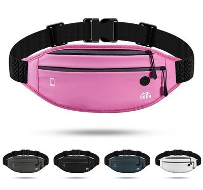 AiUToGo Waist Bag for Made of Waterproof PU with Earphone for Storing and Small Zipper and Designed To Prevent Pouch/waist Running, Material, Hole,