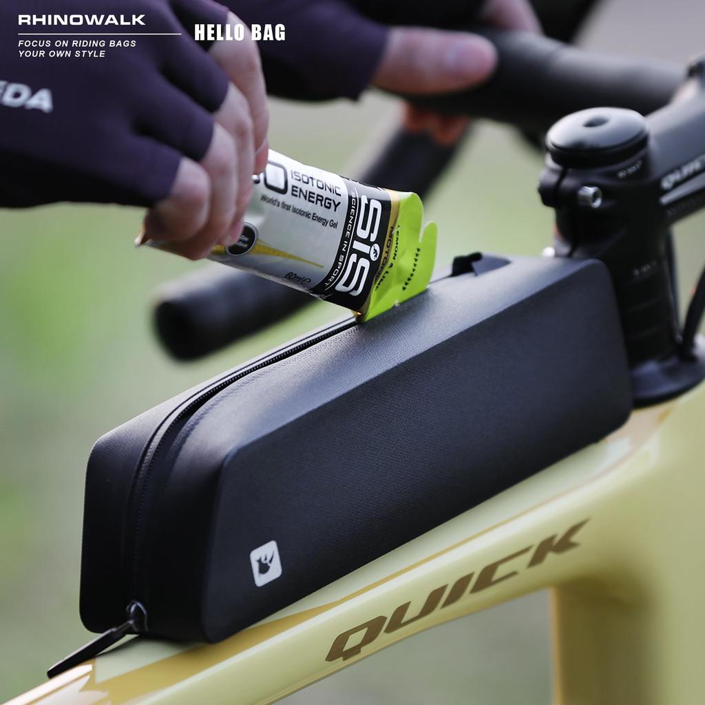 Сумка на раму Rhinowalk для верхней трубы, полностью профессиональный велоаксессуар, черная сумка, молния, водонепроницаемая, для горных/шоссейных велосипедов,