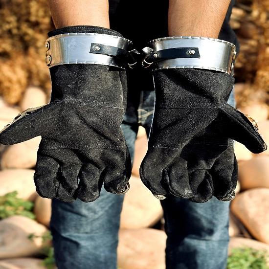 Medieval Gloves Set Medieval Steel, Brass Gauntlet Gloves Fully Functional Cosplay Gloves Halloween Costume Arms Best Gift