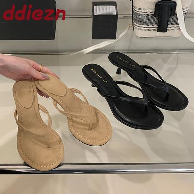 Мода Мода Круглый Носок Женские Тонкие Каблуки Шлепанцы Тапочки Обувь Весна Лето Женские Шлепанцы Женские Тапочки на Каблуке Сандалии Туфли-лодочки