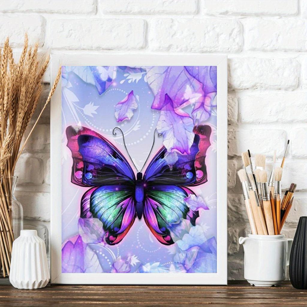 5D DIY Diamond Painting Beautiful Butterfly Diamond Embroidery Cross Stitch Kit Full Rhinestone Mosaic Home Decor