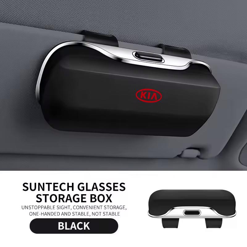 Car Visor Sunglasses Glasses Case Clip Eyeglasses Box Holder For Kia Morning Picanto Rio Stonic Sportage Ceed Optima Forte 5 3 4