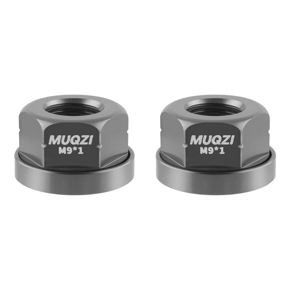 2pcs M9/M10/M10*3/8 Bicycle Hub Nut Aluminum Alloy Anti-rust Rear Axle Screw High Strength Anodizing Bike Accessories Cycling