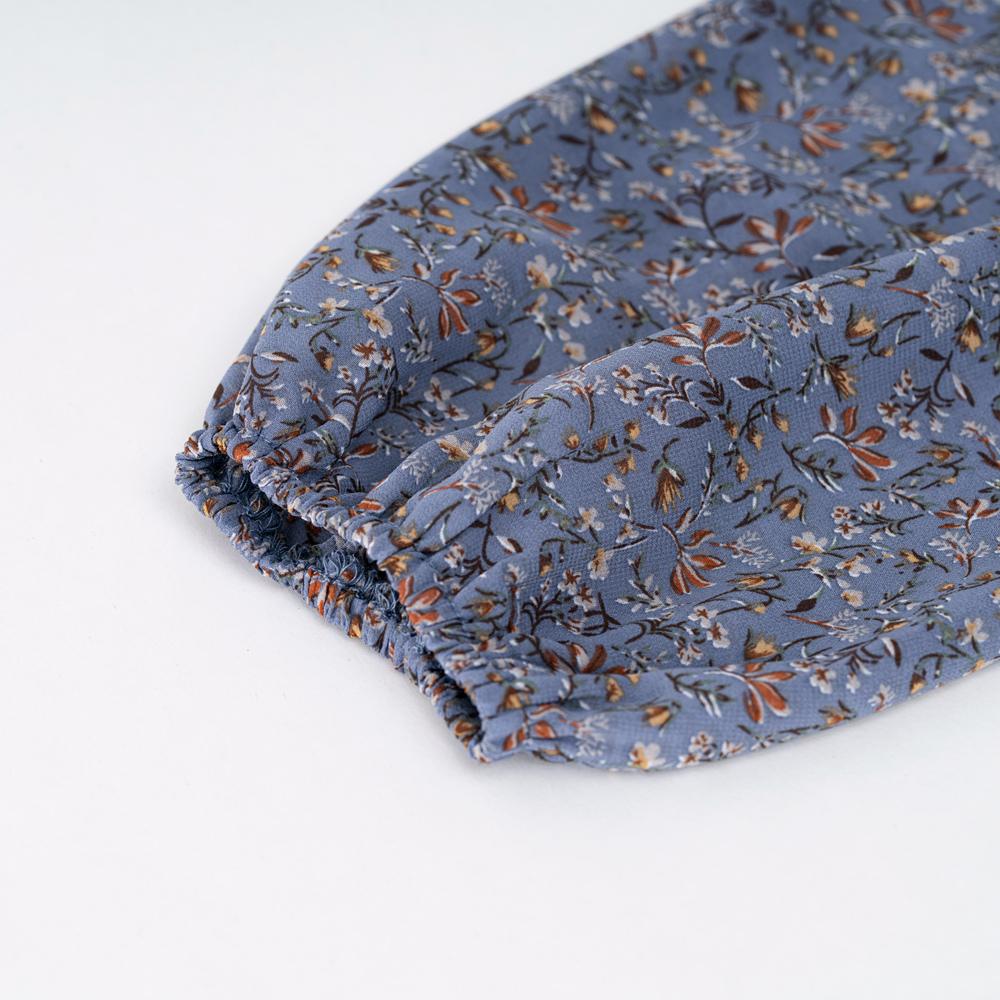 Женское осенне-зимнее плиссированное платье с круглым вырезом и рукавами-фонариками и высокой талией