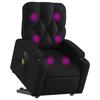 VidaXL Fauteuil inclinable de massage électrique noir similicuir 3204793