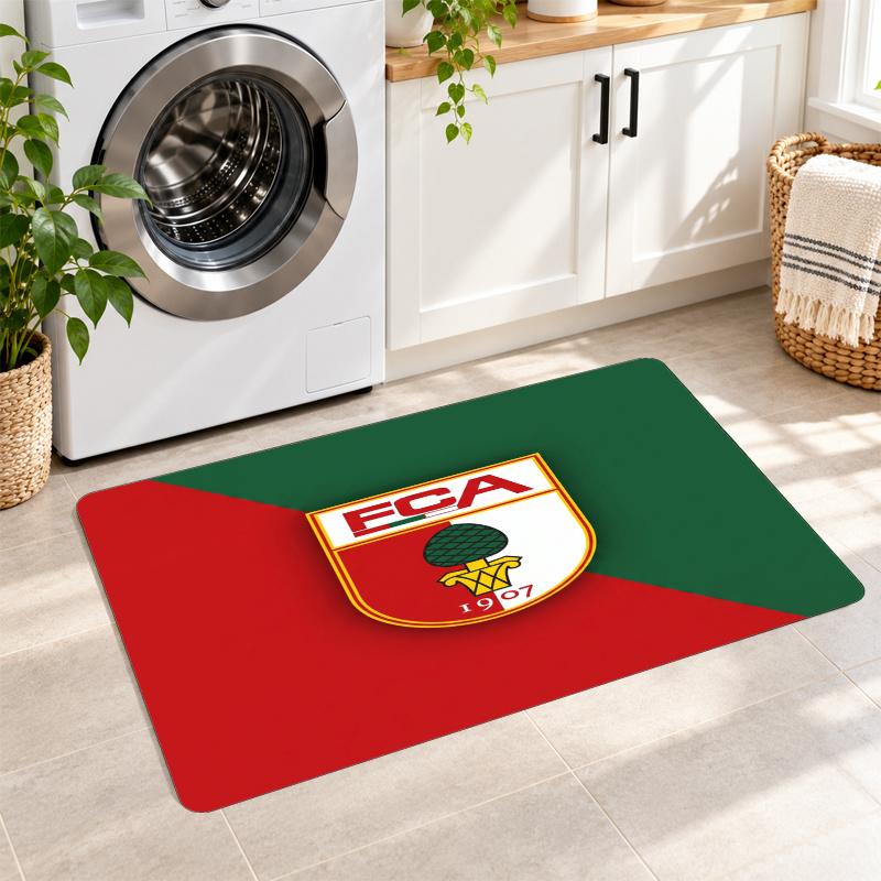 Flannel Kitchen Mat FC Augsburg FC Soft Area Rug Non Slip Floor Carpet Home Decoration