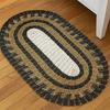 Seagrass Rug Oval Black White Tan 60x120cm