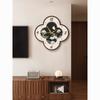 French Medieval Style TV Background Wall Clock New Living Room Clock Flower and Bird Retro Creative Silent Clock