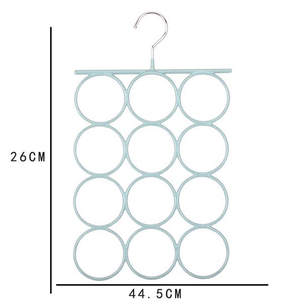 1 шт. 12-петлевая вешалка для шарфов, противоскользящая вешалка для хранения вещей, экономящая место в гардеробе (зеленая)