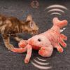 Интерактивная игрушка для собак "Лобстер" с USB-перезаряжаемыми режимами вибрации Игрушка для кошек Электрическая реалистичная виляющая игрушка-лобстер Кошачья мята Добавляется для снятия стресса