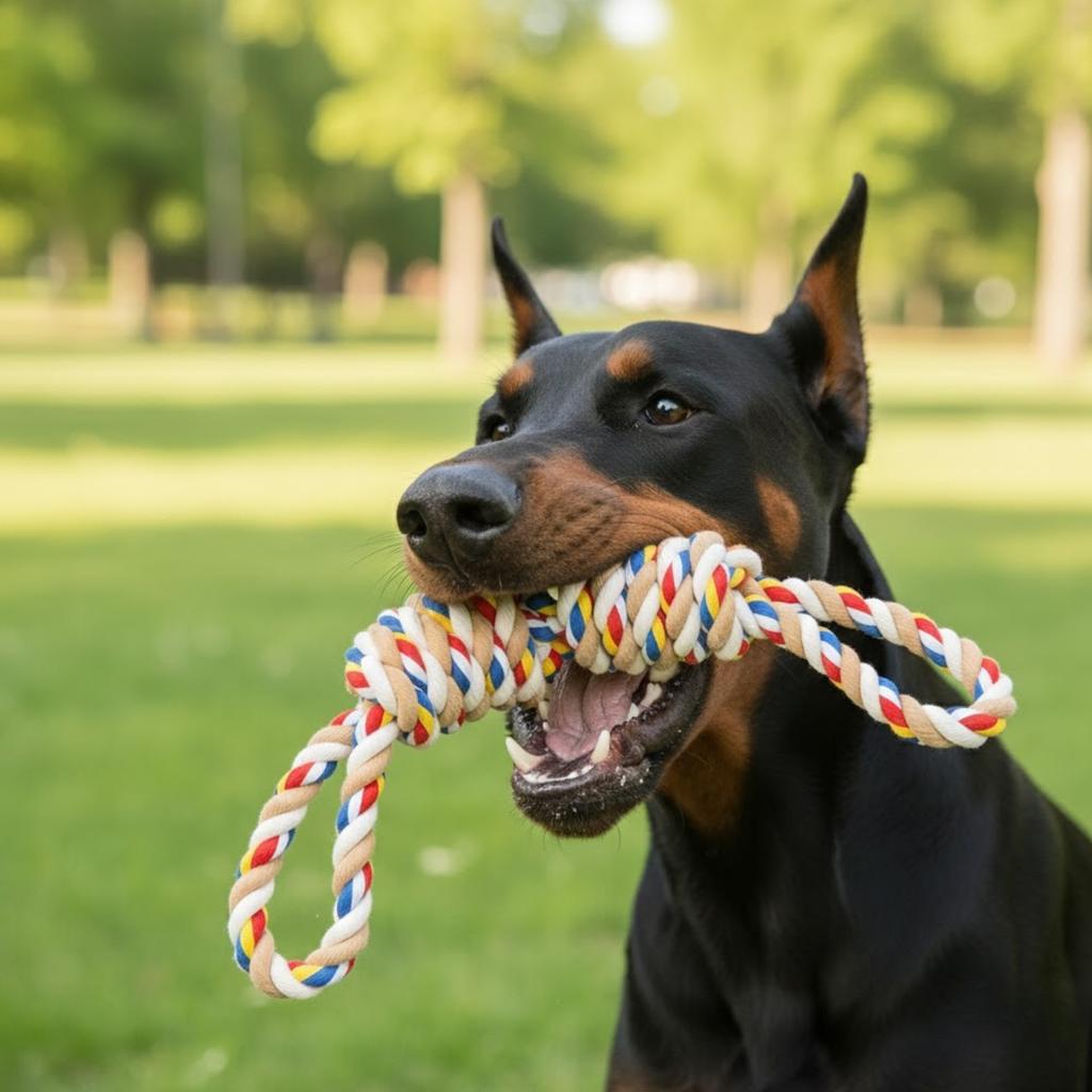 Dog tug with knots, colorful rope, chew toy, training, strong, xxl, PetJet