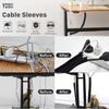 50 см черный органайзер для кабелей на молнии для телевизора, компьютера, чехол для кабеля, изолированный защитный, для скрытого хранения офисного кабеля