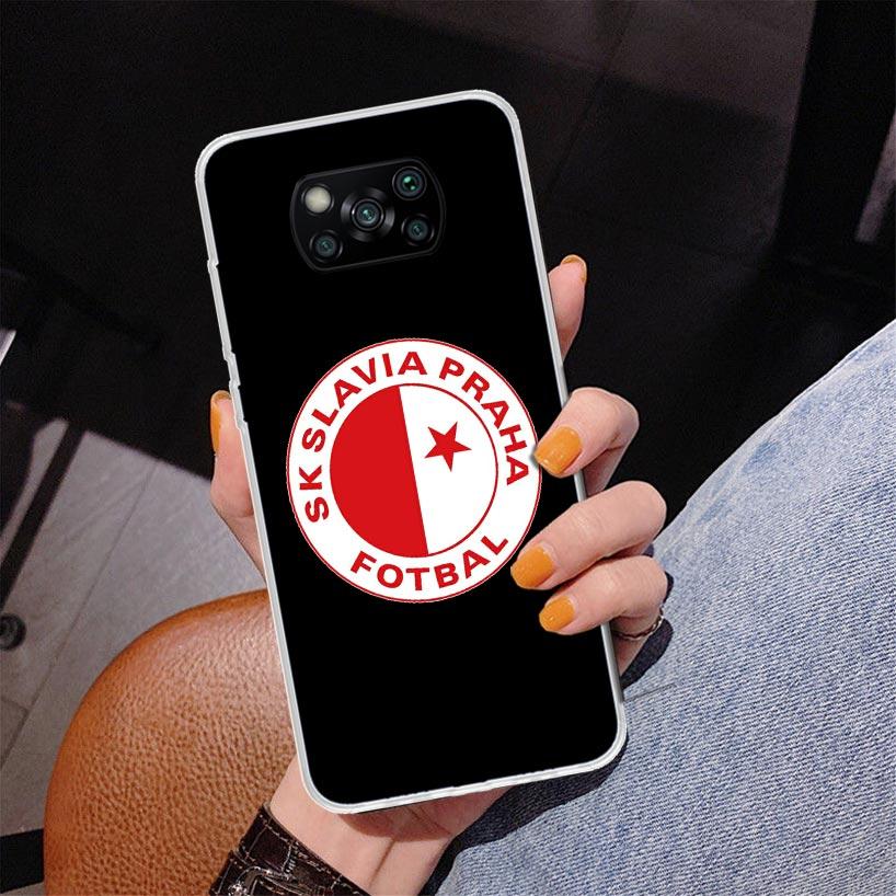 Sk Slavia Praha Czech Republic Phone Case For Xiaomi Poco X7 X6 X5 Pro F7 Ultra Redmi 15C 15 13C 13 12C 12 10 10A 10C 9 9A 9C 9T