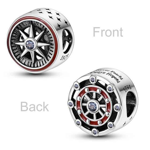 Follow Heart компас висячие подвески бусины кулон серебро 925 пробы подходят оригинальный браслет Pandora браслет DIY для изготовления ювелирных изделий