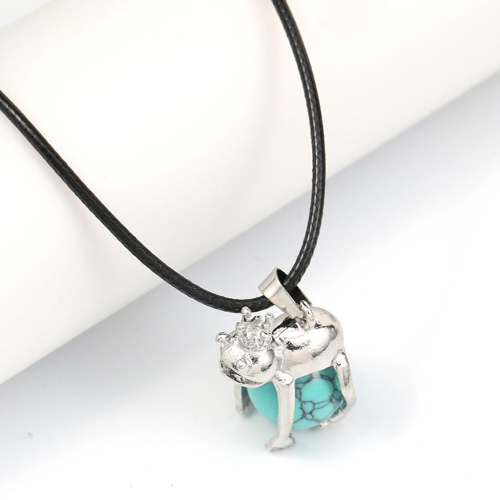 Женское ожерелье из натурального камня, агаты/розовый кварц, кулон с пятнистым оленем, кожаные цепочки, подвески для женщин, романтический подарок