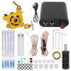 Coil Tattoo Machine Set Power Supply Clip Cord Foot Pedal Needle Ink Cup Novice Tattoo Kit