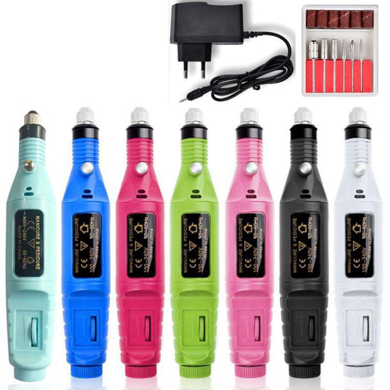 Профессиональная электрическая машинка для маникюра, инструменты для маникюра, набор для педикюра, портативная пилка для ногтей, оборудование для маникюра