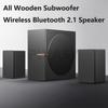 8 Inch High Power Wooden Bass Speaker Full-Range Subwoofer Bluetooth Speaker 2.1 Active Speaker For Computer TV Home Desktop Set