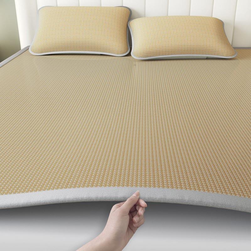 Yongyouwan Simple Solid Color Antibacterial Ice Silk Mat Bed Sheet
