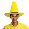 Disguise Uni Adult Men's Yellow Hat Costume, Official Curious George and Hat Costume, Adult Size, See Picture, One Size Small