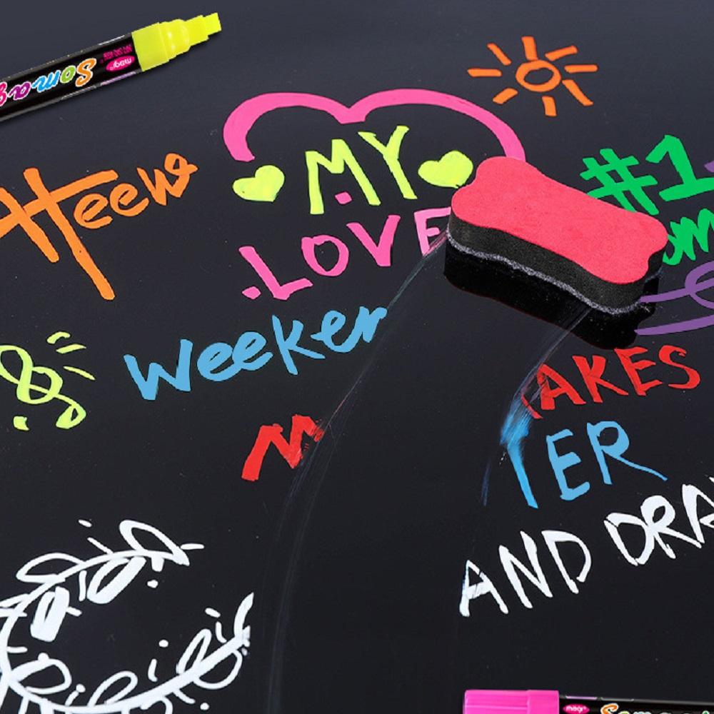 8 Colors Erasable Liquid Chalk Marker Pen Blackboard Whiteboad Window Glass Sign