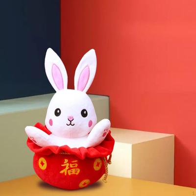 Плюшевая игрушка кролик фигурка украшение стола маленькая мягкая имитация чучело куклы для весеннего фестиваля