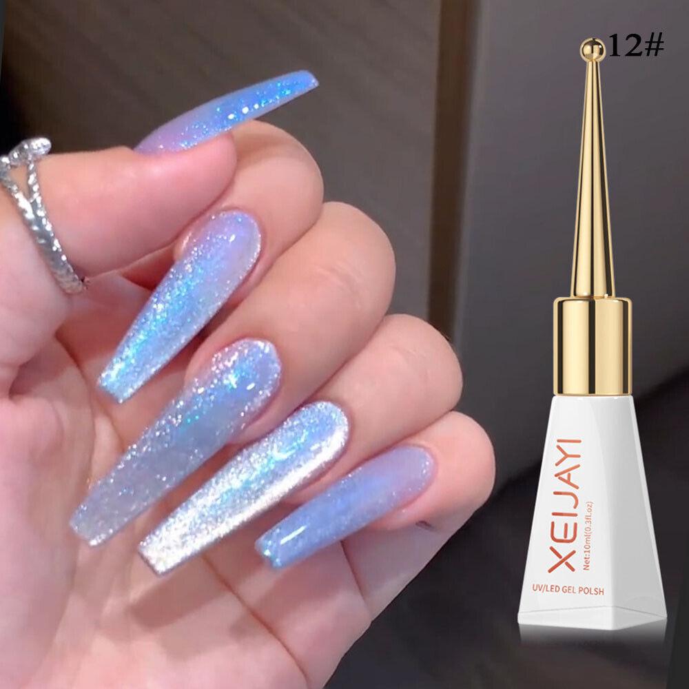 Магнитный гель-лак Aurora Crystal Cat Eye Gel Polish для ногтей, замачиваемый УФ-гель для ногтей