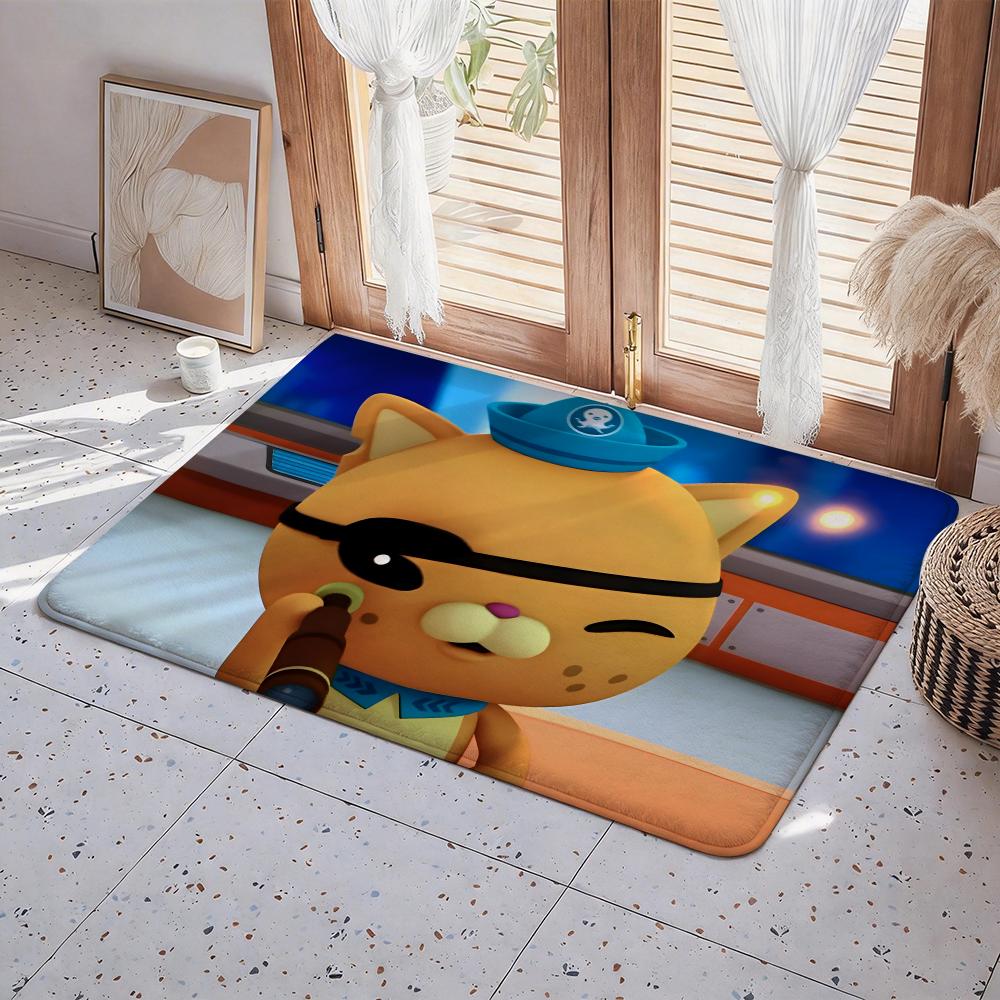 Abstract C Column Floor Mat Eco Flannel Doormat Non Slip Odorless Indoor Floor Rug Soft Short Plush Home Mat