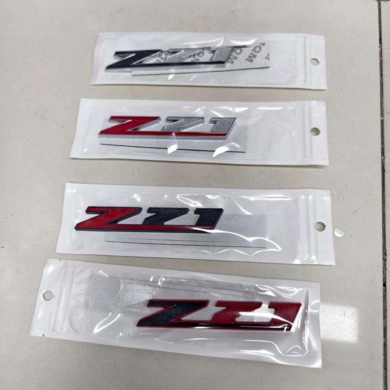 AABHC1 2pcs car styling 3d Metal Logo Z71 Emblem Car Front Grille Badge Sticker For Chevrolet Tahoe Colorado Silverado Accessories