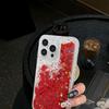 Red Quicksand Shell Suitable for Apple 16pro Protective Case IPhone 15 Mobile Phone Case 14 13 Soft Edge 12 Transparent Shell