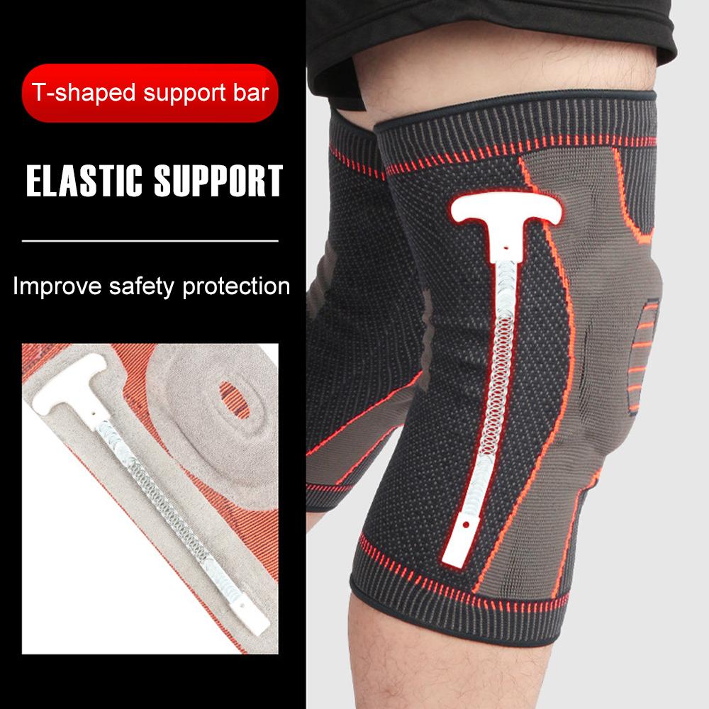 1 шт., компрессионный рукав для коленного сустава с гелевыми подушечками надколенника, боковые стабилизаторы, подушечки для бега, артрита, облегчения боли в суставах