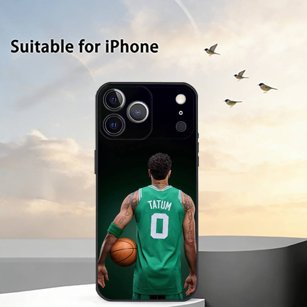 Sports Basketbal Jayson T-Tatum Phone Case For iPhone 17, 16,15,14,13,12,11 Plus,Pro Max, Others Soft Black Cover