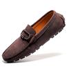 Loafers Men Fashion Suede Shoes Genuine Leather Slip-on Shoes Moccasins Soft Sole Driving Shoes Men Breathable Plus Size 38-49
