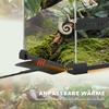 Reptile Glass Terrarium with Stone Background, Front Ventilation, Escape-Proof Knob Lock, 30 x 30 x 30 cm, Black