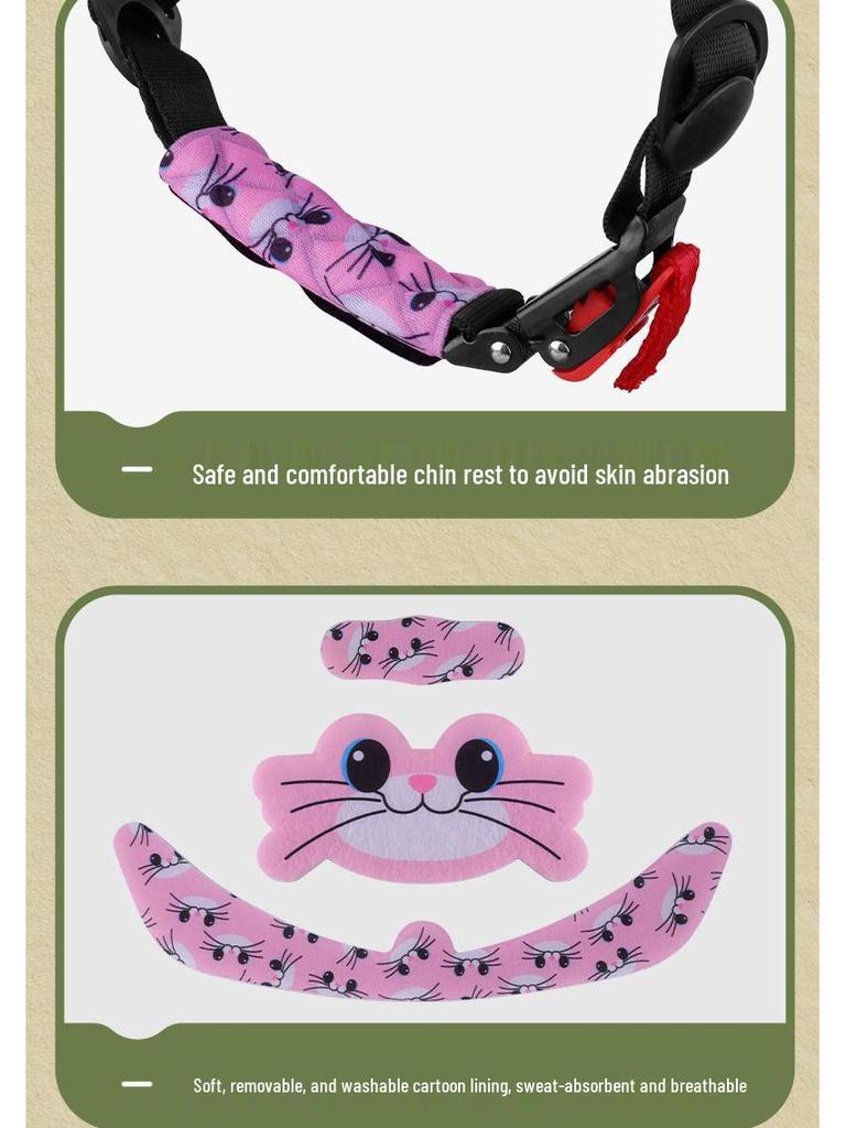 Children's Cycling Helmet with Anti-fog UV Goggles and Sound Ears