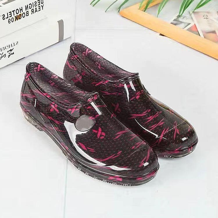 Women's Low-Top Rain Boots – Non-Slip, Waterproof, Rubber Shoes for Spring & Autumn