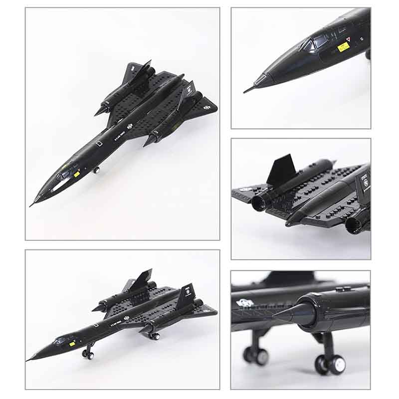 Moc 183Pcs Creative Military Model Blackbird Reconnaissance Aircraft Fighter Diy Assembly Building Blocks Children'S Puzzle Toy