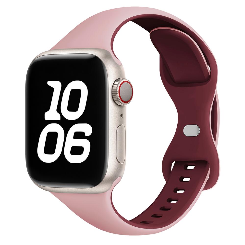Тонкий силиконовый ремешок для Apple Watch 11 10 46 мм Ultra 3-2 49 мм серии 9-8-7 41 мм 45 мм 44 мм спортивный браслет iWatch 4 6 5 SE 3 ремешок