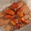 Belly PVC Roast Chicken Fashion Jewelry Fast Food Key Ring Simulation Food Keychains Bag Pendant