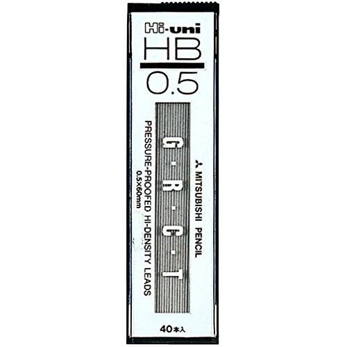 Стержни для механического карандаша Mitsubishi Pencil Hi-Uni 0,5 мм HB (HU05300HB, упаковка 10 шт.)