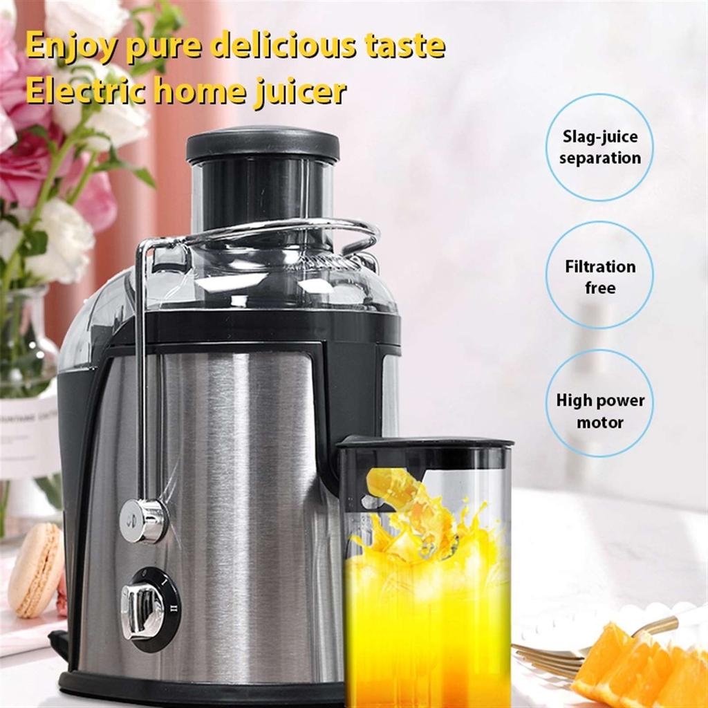 Powerful Centrifugal Electric Juicer Machine 3" Big Mouth Fruits And Vegetable Juice Extractor 2Speeds Mixer Blender With Bottle
