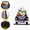 Ручная работа Деревянная фигурка на приборную панель автомобиля Хэллоуинские гномы Тема «Бу!» Уникальный подарок для украшения салона автомобиля
