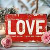 1 шт. Металлическая жестяная табличка в винтажном стиле «LOVE», 8x12 дюймов — состаренное красное сердце, деревенский декор для дома и гостиной