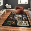 Donkey Portraits Pattern Rug Floor Mat for Living Room or Bedroom Soft and Comfortable Carpet a Gift for Birthday and Holiday.
