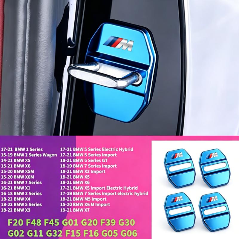 SNLL4 Car Door Lock Cover Stickers For BMW X1 X3 X4 X5 3 5 Series G05 G07 G11G22G26 G45 G20 G32 F48 G01 G02 G30 G60 Accessories