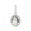 Серебряная подвеска с мистик топазом 1.108ct, фианитами (2212768)