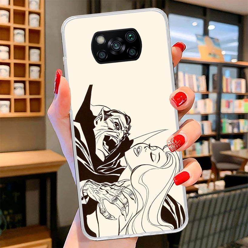 Чехол для телефона с готическим рисунком алого вампира для Xiaomi Poco F7 Ultra X7 X6 X5 Pro M7 Redmi 15C 15 13C 13 12C 12 10C 10 9A 9C 9T