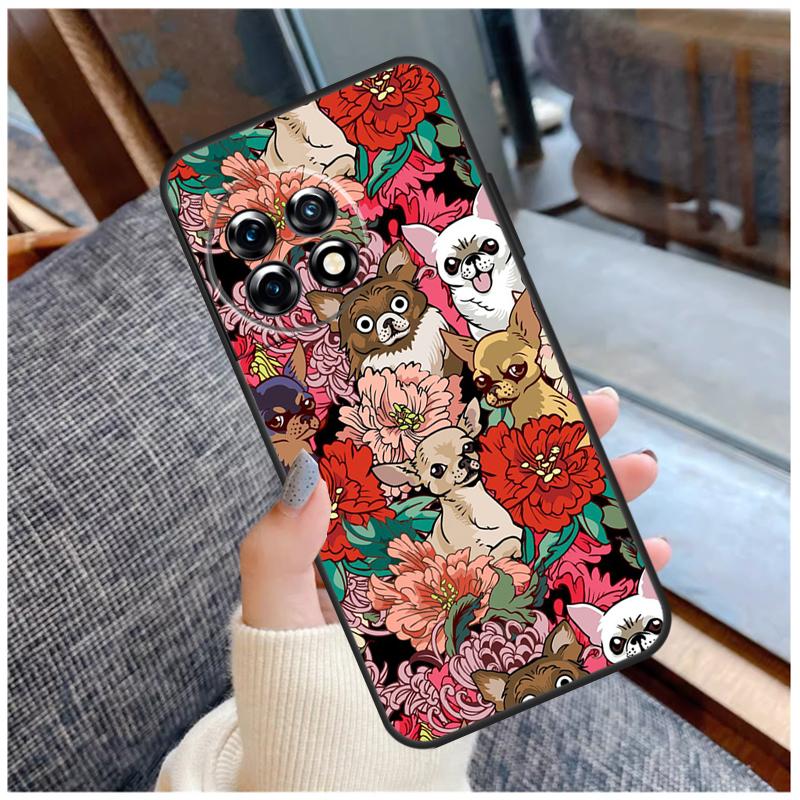 Cartoon Chihuahua Dog Case For OnePlus 13T 8T 10T 9 10 Pro 15 13 12 11 13R 12R Nord CE 5 2 3 4 Lite N20 N30 Coque