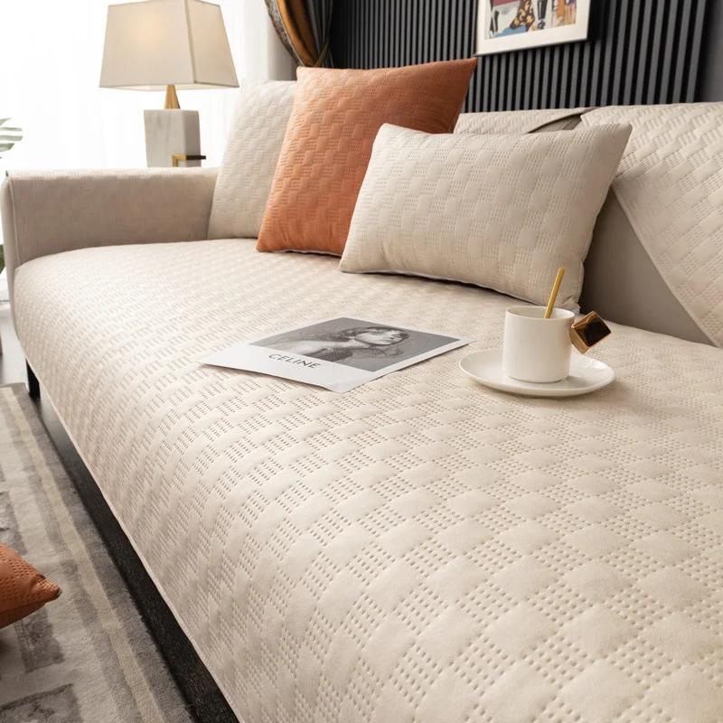 Водоотталкивающий прохладный летний чехол для дивана, роскошный нескользящий диван, полотенце для гостиной, против царапин, кошек, собак, детский коврик, домашний декор