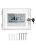 Thermostat Lock Box With Key, Thermostat Cover With Lock, Wall Mounted Acrylic Clear Thermostat Guards With Safety Lock